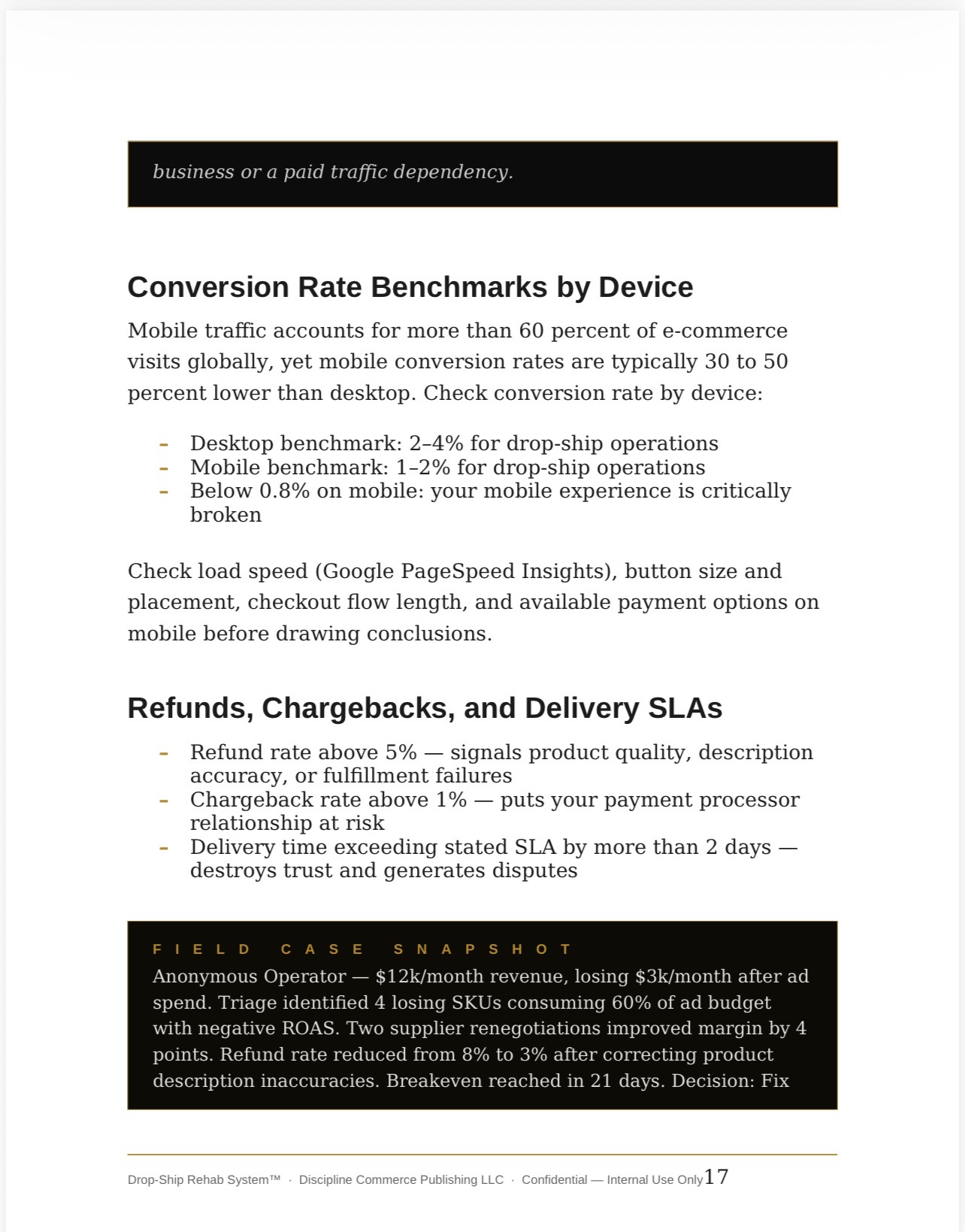 Drop-Ship Rehab System — Field Case Snapshot