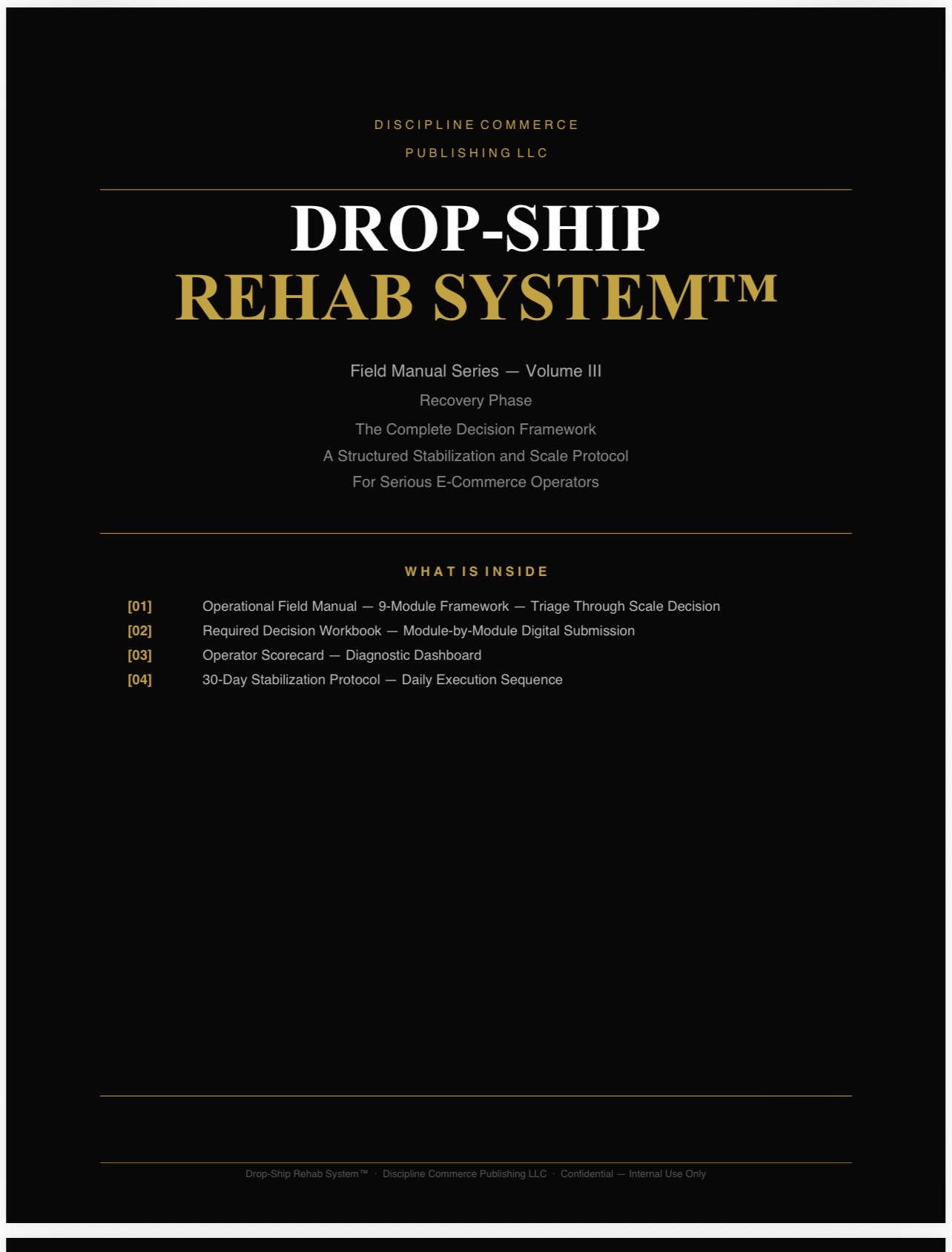 Drop-Ship Rehab System — Cover